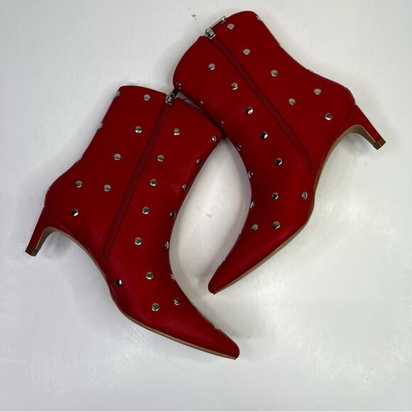 New York & Company Krissette Dress boots red silver - 7 - Picture 7 of 11
